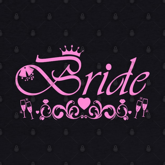 Bride - bachelorette party, (pink) by FashionBlack